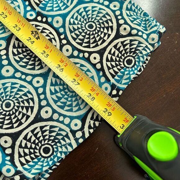 Tolani Multicolor Katarina Silk Printed Hooded Tunic V Neck Women’s Small - Picture 12 of 13